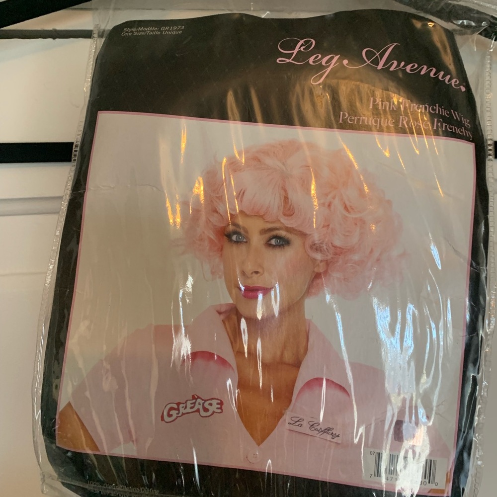 Leg Avenue Pink Curly Costume Wig